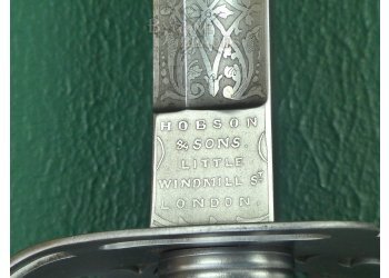 British 1827 Victorian Rifle Officers Sword. Queens Edinburgh Rifles. #2603007 #17