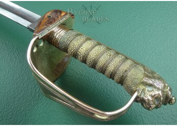 British 1827/46 Pattern Named Victorian Royal Navy Officers Sword #10