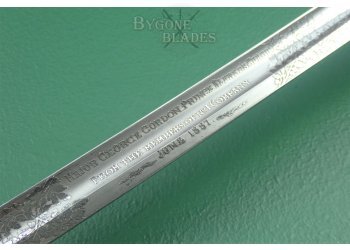 British 1845/54 Pattern Prince Alfred's Guard. Named Field Officer's Sword. #9