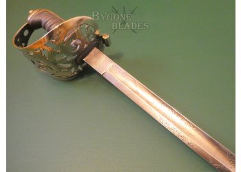 British 1857 Pattern Monogrammed Victorian Engineer Officers Sword. #7