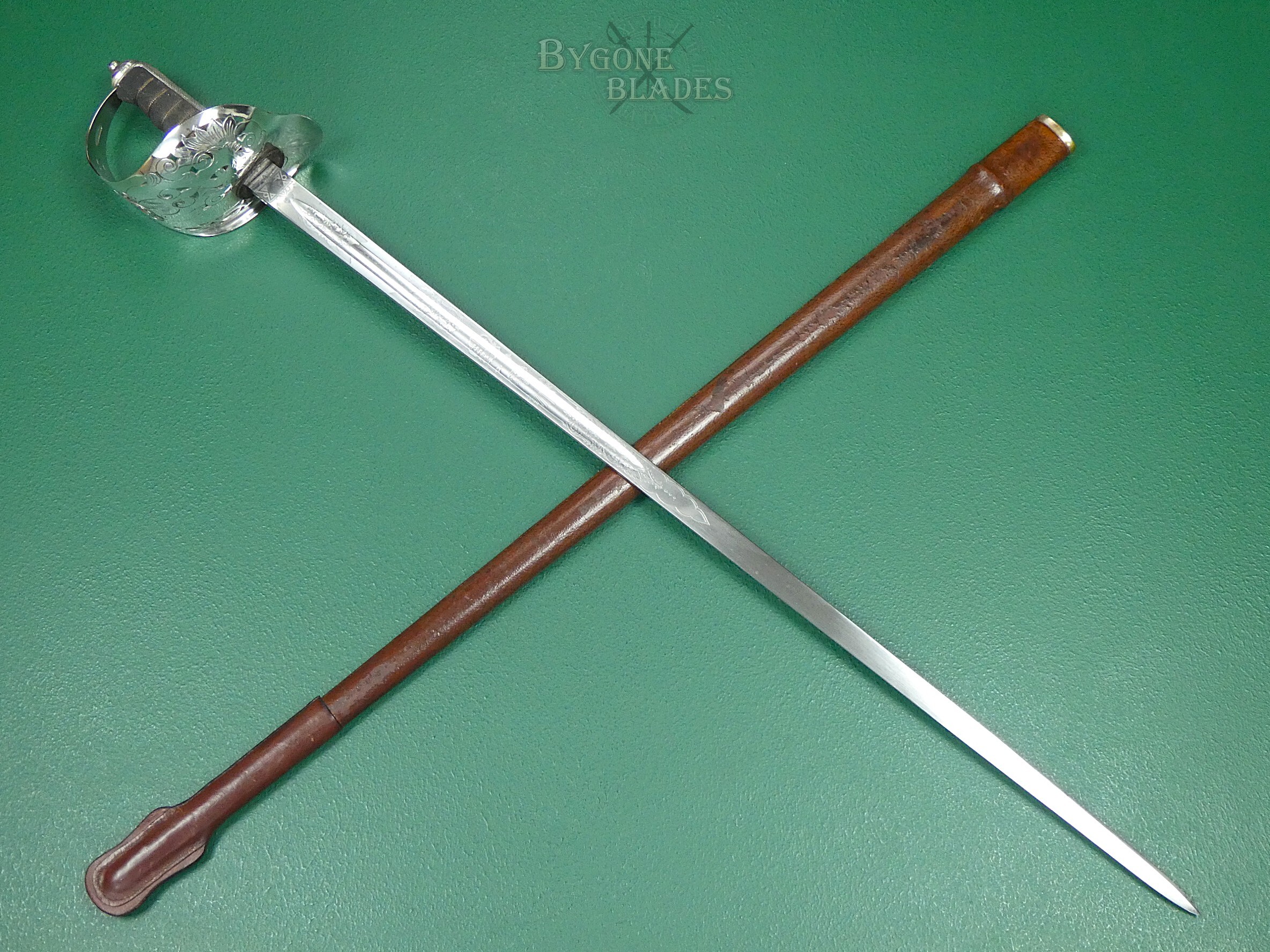 British 1897 Pattern Infantry Officers Sword. Hill 1912-1915. Near Mint. #2607001 #1