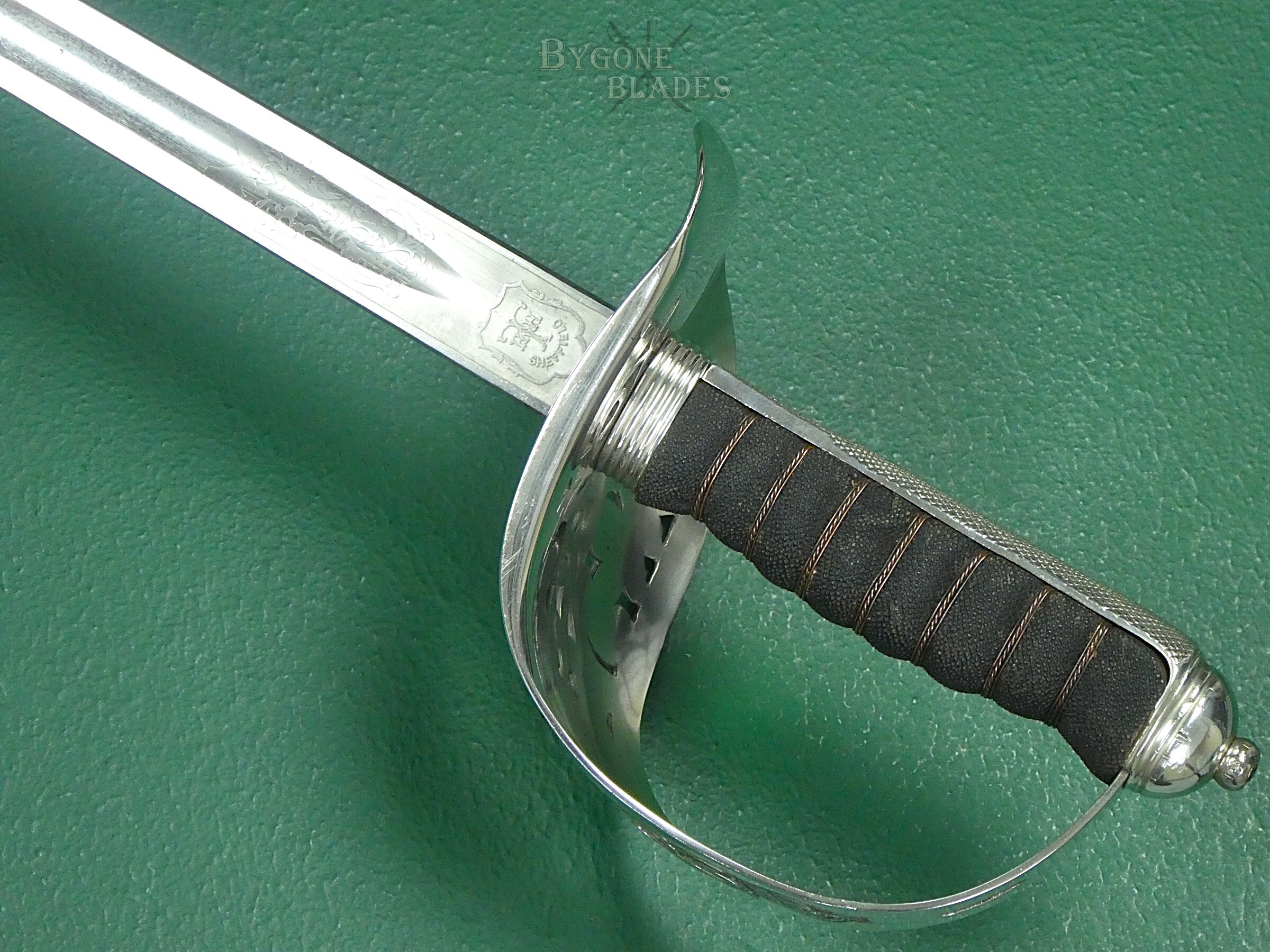 British 1897 Pattern Infantry Officers Sword. Hill 1912-1915. Near Mint. #2607001 #14