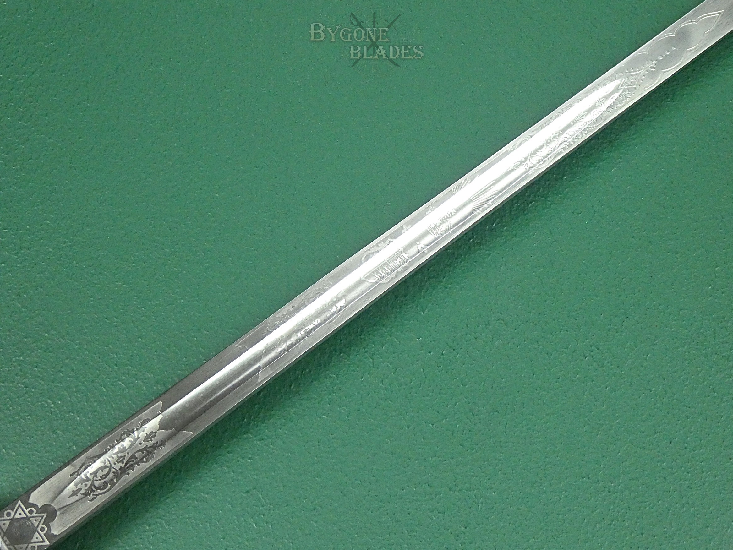 British 1897 Pattern Infantry Officers Sword. Hill 1912-1915. Near Mint. #2607001 #9