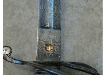 British WW1 Named Officer&#039;s Sword by Pillin. 3rd East Lancashire Brigade Royal Field Artillery #9