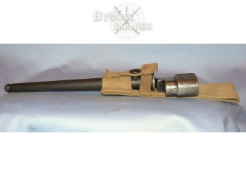 British WW2 No4 MkII Spike Bayonet with Scabbard and Frog