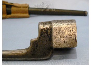 British WWII No 4 MkII Spike Bayonet with Scabbard and Frog #5