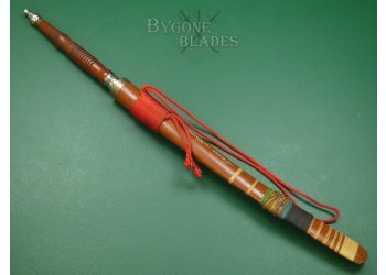 Burmese Dha Sword. Etched Blade. #2311002 #3