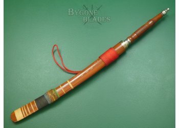 Burmese Dha Sword. Etched Blade. #2311002 #4