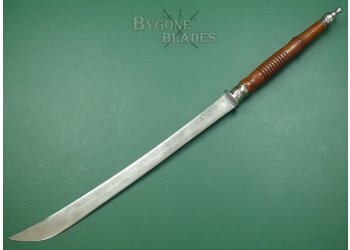 Burmese Dha Sword. Etched Blade. #2311002 #6