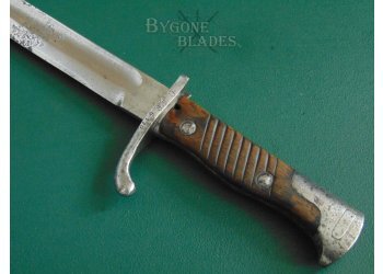 German S98/05aA First Pattern Bayonet. Erfurt 1908. Unit Marked #8