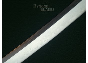 Japanese Samurai Sword. Early Shinto Period Long Wakizashi. Gunome Midare Hamon. #2201005 #9