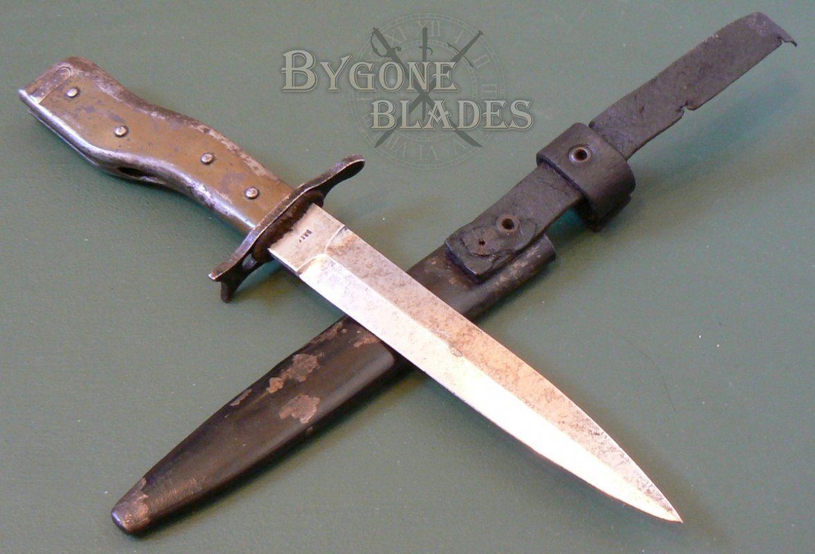 German WW1 DEMAG Crank Handle Knife Bygone Blades
