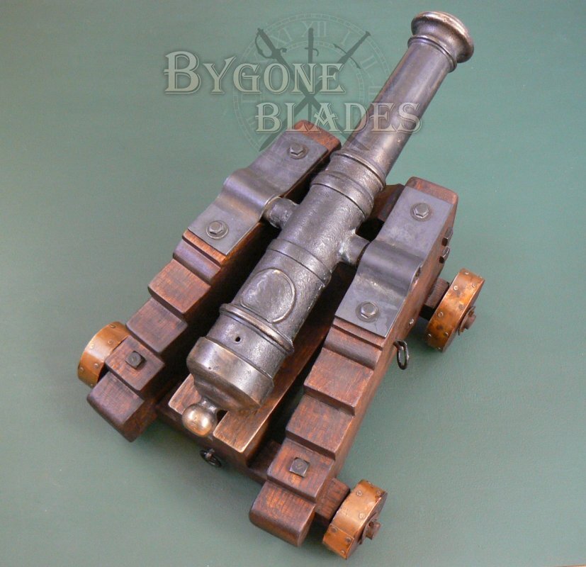 Signal Cannon on Oak Naval Truck Bygone Blades