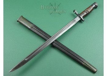 1917 pattern US bayonet. Blued blade