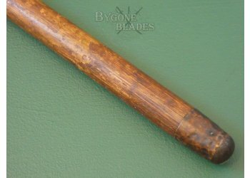 French 19th Century Leather Handle Sword Cane. Cruciform Blade. #2101016 #13