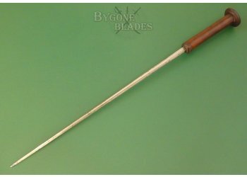 French 19th Century Leather Handle Sword Cane. Cruciform Blade. #2101016 #6
