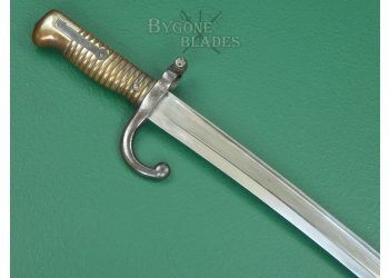 Basque M1866 Chassepot Musket Bayonet. Maltese Cross Mark. #2306004 #7