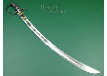 British 1796 Pattern Blue &amp; Gilt Light Cavalry Officers Sabre. #2111002 #5