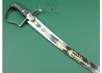 British 1796 Pattern Blue &amp; Gilt Light Cavalry Officers Sabre. #2111002 #7