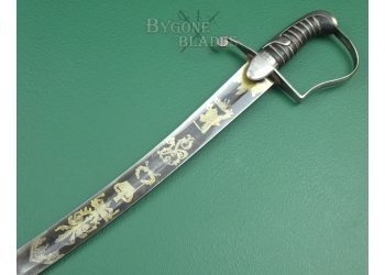 British 1796 Pattern Blue &amp; Gilt Light Cavalry Officers Sabre. #2111002 #8