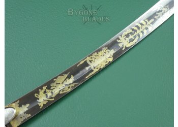 British 1796 Pattern Blue &amp; Gilt Light Cavalry Officers Sabre. #2111002 #9