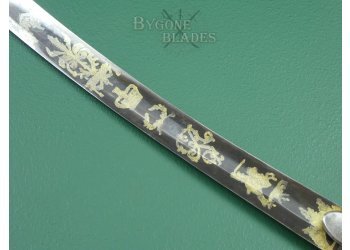 British 1796 Pattern Blue &amp; Gilt Light Cavalry Officers Sabre. #2111002 #10