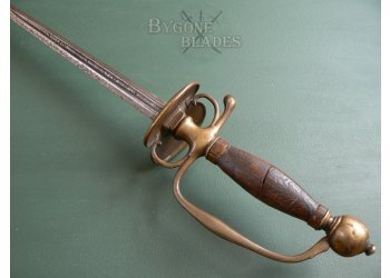 British 17th Century Brass Hilted Small Sword #5