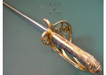 British 1822 Pattern Pipe Back Early Victorian Infantry Officers Sword #10
