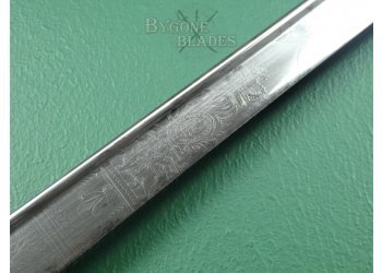 British 1827 George IV Large Quill Point Royal Navy Sword #15
