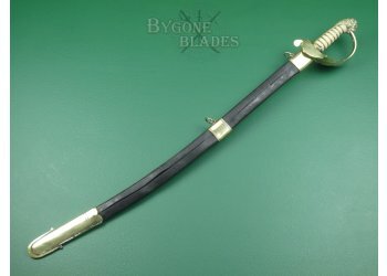 British 1827 George IV Large Quill Point Royal Navy Sword #6