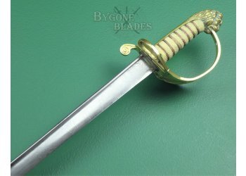 British 1827 George IV Large Quill Point Royal Navy Sword #8