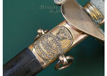 British 1827 Pattern Pipe-Back Royal Navy Officer's Sword. Early Victorian #11