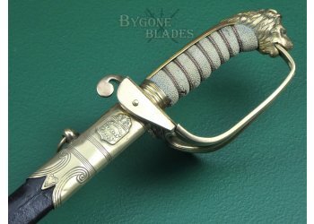 British 1827 Pattern Royal Navy Claymore Bladed Sword. Crimean War Broadsword #15