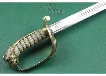 British 1827 Pattern Royal Navy Claymore Bladed Sword. Crimean War Broadsword #9