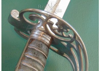 British Victorian Rifle Staff Sergeant&#039;s Sword. The Queens Royal West Surrey Re #9