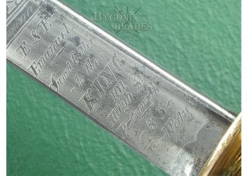 British 1827 Pattern William IV Royal Navy Officers Quill Point Sword. 1832-1837 #16