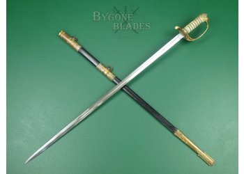 British 1827/46 Pattern Royal Navy Officers Sword. WW2 Named Officer. #2305005 #2