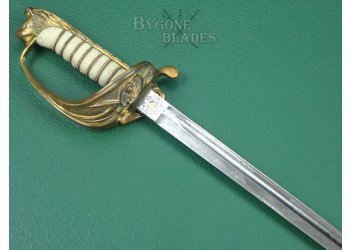 British 1827/46 Pattern Royal Navy Officers Sword. WW2 Named Officer. #2305005 #7