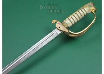 British 1827/46 Pattern Royal Navy Officers Sword. WW2 Named Officer. #2305005 #8