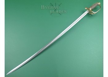 British 1845 Pattern Infantry Field Officers Dress Sword. Excellent Blade Etching #6