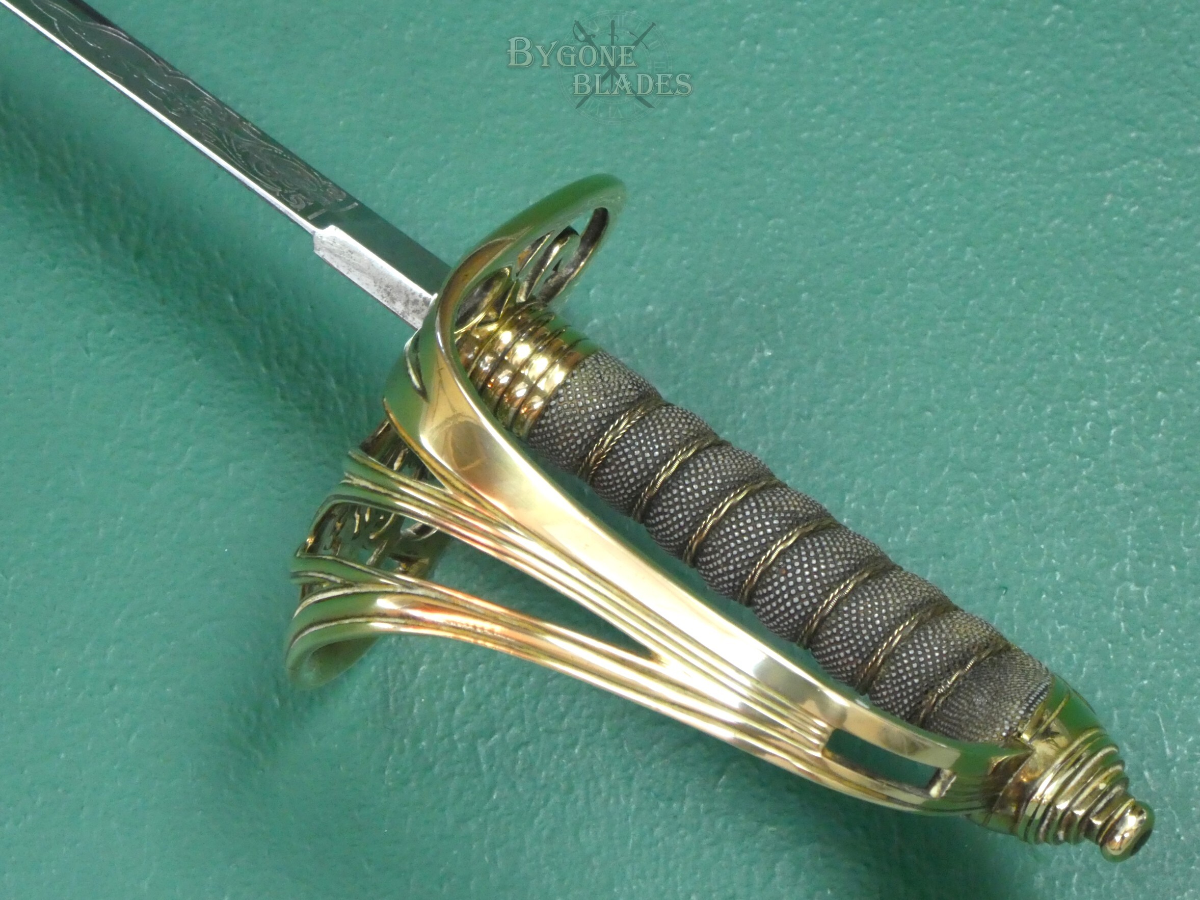 British 1845 Pattern Infantry Field Officers Presentation Sword. Major Urban Richards. #2608001 #12
