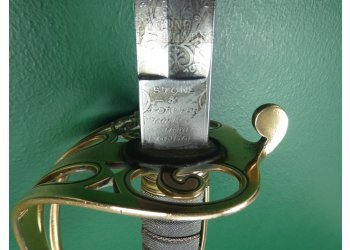 British 1845 Pattern Infantry Officers Sword. Owners Initials. #2211003 #13