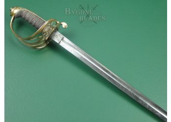 British 1845 Pattern Infantry Officers Sword. Owners Initials. #2211003 #7