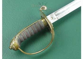 British 1845 Pattern Infantry Officers Sword. Owners Initials. #2211003 #9