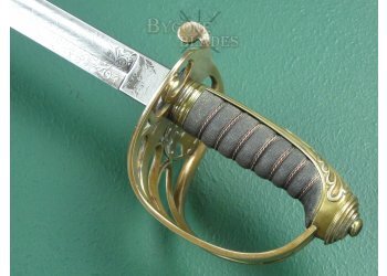 British 1845 Pattern Infantry Officers Sword. Owners Initials. #2211003 #10