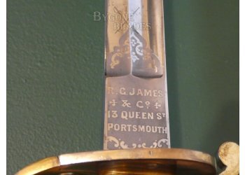 British 1846 Pattern Named Royal Navy Junior Officers Sword. Firmin &amp; Sons. #12