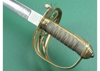 British 1854 Pattern Infantry Officers Wilkinson Sword. Family Crest. Owners Initials #11