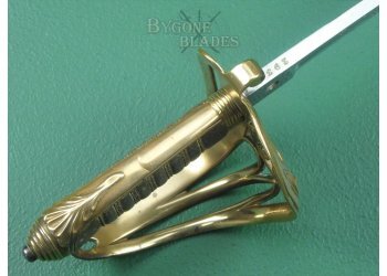 British 1854 Pattern Infantry Officers Wilkinson Sword. Family Crest. Owners Initials #12