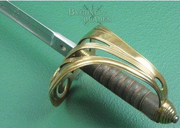 British 1854 Pattern Infantry Officers Wilkinson Sword. Family Crest. Owners Initials #13