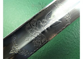 British 1854 Pattern Infantry Officers Wilkinson Sword. Family Crest. Owners Initials #14